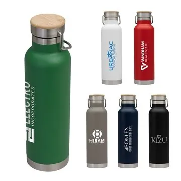 Image of 24 Custom Nimba 22 oz Double Wall Stainless Steel Bottle - Bamboo ...