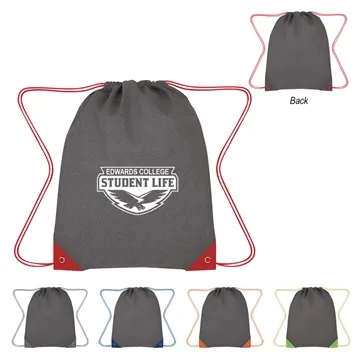 Image of 150 Custom Grayson Non-Woven Drawstring Bag - Water Resistant