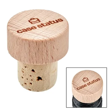 Image of 100 Promotional Natural Beechwood Wine Stopper Cork - Airtight