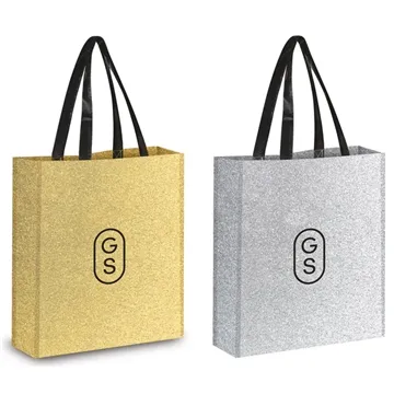 Image of 100 Customized Large Glitter Tote Bag - 120 GSM
