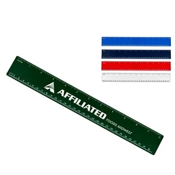 Image of 250 Promotional 12" Ruler - Transparent & Metric