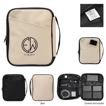 Image of 25 Custom Hudson Recycled Leatherette Tech Organizer - rPET ...