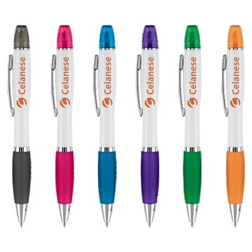 Image of 100 Promotional Curvaceous Ballpoint Highlighter - Dual Function & ...