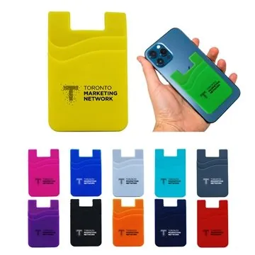 Image of 500 Promotional Multi Pocket Phone Wallet - Adhesive Back