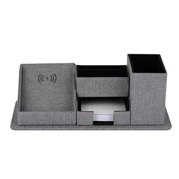 Image of 6 Customized Amridge Wireless Charging Desk Organizer - Fast ...