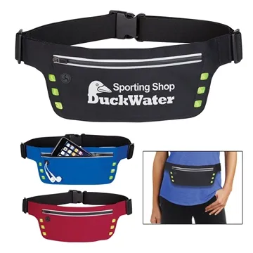 Image of 25 Promotional Running Belt With Safety Strip And Lights - LED & ...
