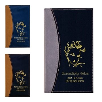 Normandy Two-Tone Vinyl Soft Cover Monthly Pocket Planner - 14 Month & Multi-Feature