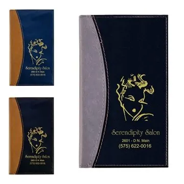 Image of 100 Customized "Normandy" Two-Tone Vinyl Soft Cover Monthly Pocket ...