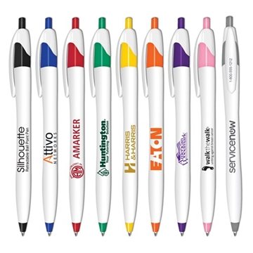 Image of 500 Customized Silhouette Retractable Ballpoint Pens - Contoured ...