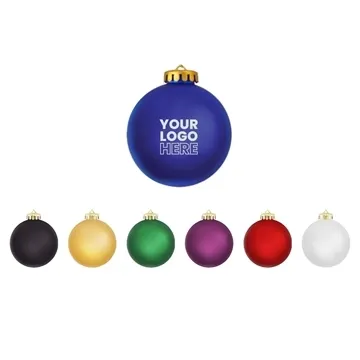 100 Custom 3 1/4 ” Satin Finish Round Shatterproof Ornament