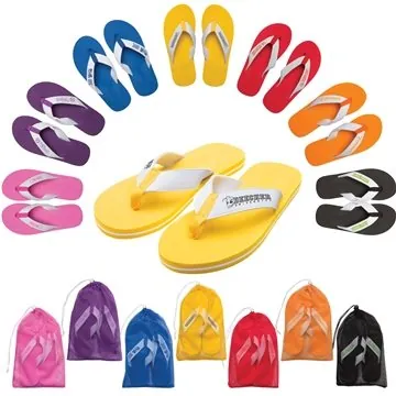 50 Customized Deluxe Flip Flop - Triple Layer & Mesh Bag