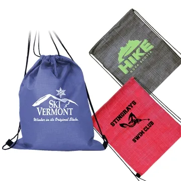 Image of 100 Customized Criss Cross NW Drawstring Backpack - Water ...