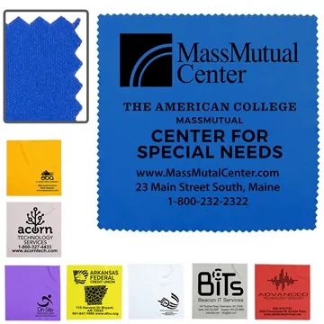 Image of 350 Customized "ONECLEANSCREEN" 6" X 6" 100% Microfiber RPET ...