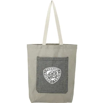 Image of 150 Promotional Recycled Cotton Pocket Tote - Eco Friendly