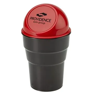 Image of 150 Promotional Mini Auto Trash Can - Cup Holder & Spring Lid