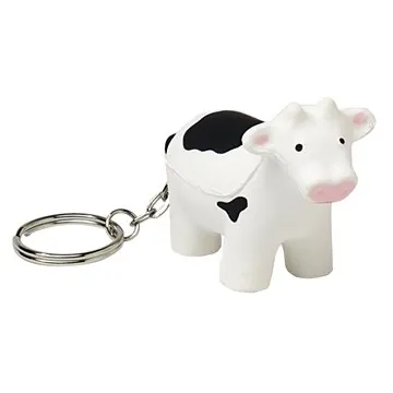Image of 150 Promotional Cow Keyring Stress Reliever - Polyurethane