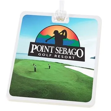 Image of 100 Custom Rectangle Golf Tag - 4c Digital Imprint - USA Made