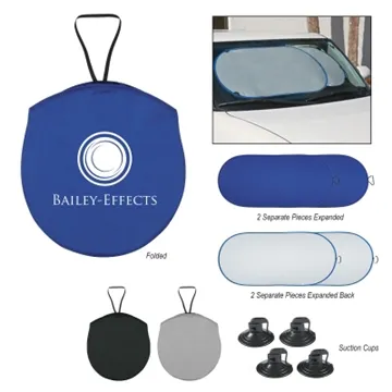 Image of 25 Customized Collapsible Automobile Sun Shades - Silver Coated & ...
