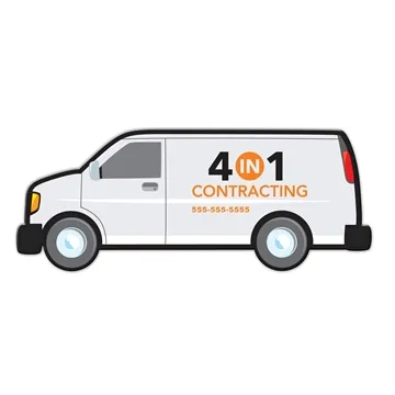 Image of 150 Custom Van Shaped Magnet - Full Color
