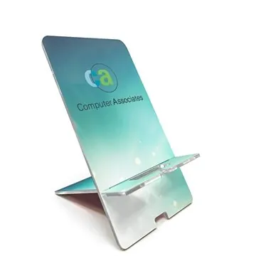 Image of 50 Custom Large Upright Acrylic Phone Stand - Charging Compatible ...