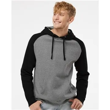 Independent Trading Co. - Unisex Raglan Hooded Sweatshirt - Raglan Hooded Sweatshirt - Cotton Blend & Slim Fit