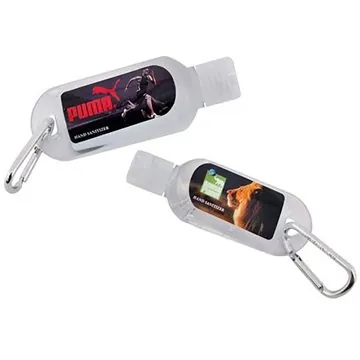 Image of 75 Promotional 2 oz Hand Sanitizer Gel with Carabiner - FDA ...