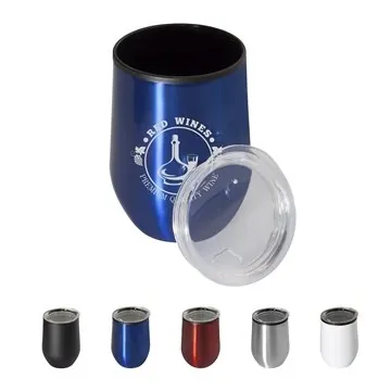 Image of 50 Customized 12oz Budget Stemless Wine Tumbler With Lid - Double ...
