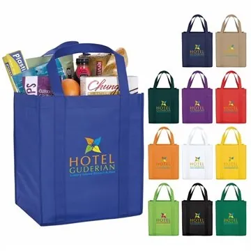 Image of 200 Customized Mega Grocery Tote - Reinforced Bottom & Reusable