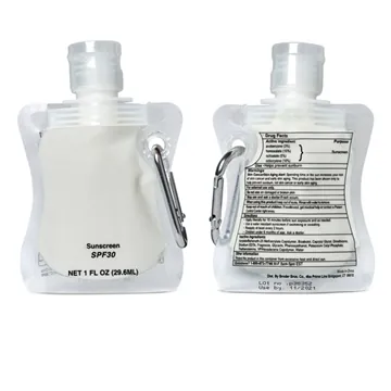 Image of 100 Promotional Collapsible Sunscreen 1oz - SPF30 & Carabiner