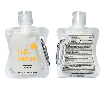 Collapsible Sunscreen 1oz - SPF30 & Carabiner
