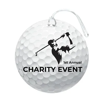 Image of 250 Custom Imprinted Full Color Round Luggage Tag - PVC Material