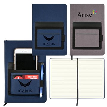 Image of 50 Promotional Multi Pocket Notebook - Phone Holder & Card Slot