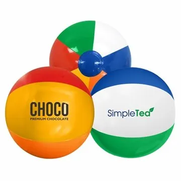 Image of 100 Customized 6" Multi-Colored Beach Ball