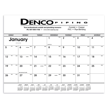 Black & White Desk Pad - FSC Certified & Julian Dates