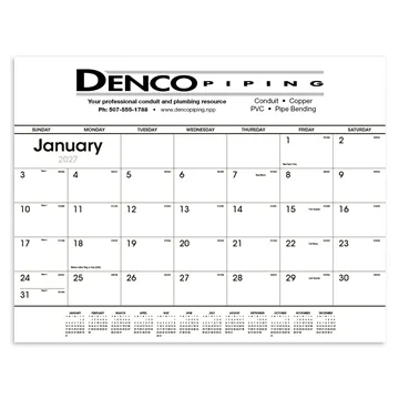 Triumph® Calendars Black & White Desk Pad - FSC Certified & Julian Dates