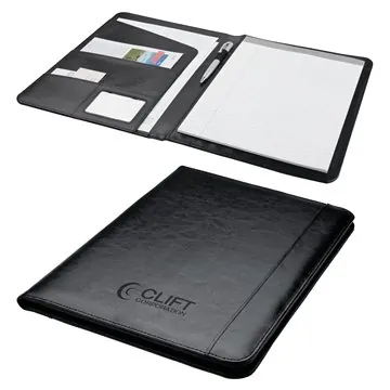 Image of 13 Custom Foggia Letter Size Folio - Leatherette & Multi-Pocket