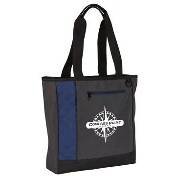 Image of 75 Custom Mod Zippered Tote - 600D Heathered & Mesh Pocket