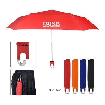 Image of 25 Customized 38" Arc Clipper Compact Telescopic Umbrella - ...