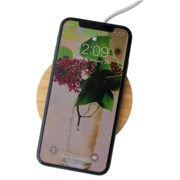 Image of 25 Promotional iDisc Bamboo 15W Wireless Charger - Fast Charging