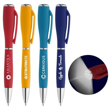 Image of 250 Customized Nova Softy Brights LED Light Pen - Rubberized ...