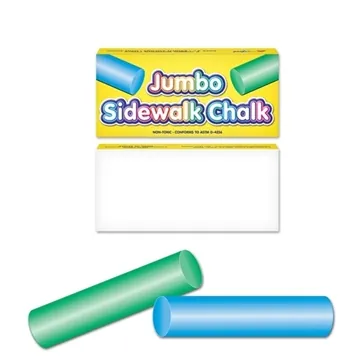 Image of 200 Custom 2 Pack of Round Jumbo Sidewalk Chalk - Non-Toxic