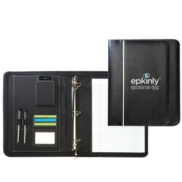Image of 25 Customized Leatherette Zippered Binder Padfolio - 3-Ring