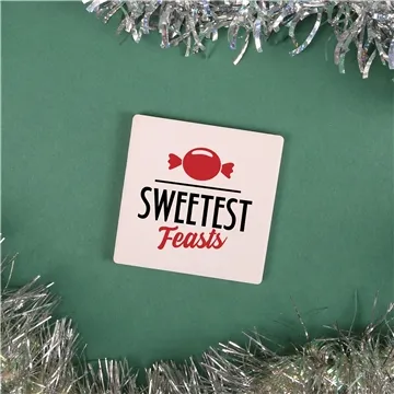 Image of 100 Promotional Square Ceramic Coaster: Single - Absorbent & Cork ...