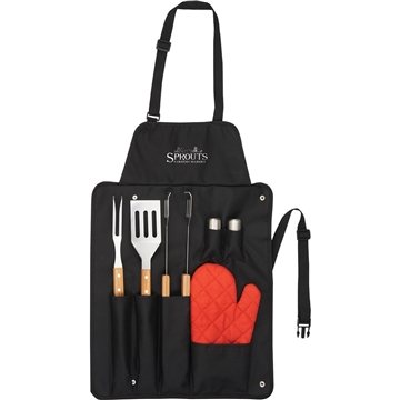 Image of 20 Promotional BBQ Now Apron and 7 piece BBQ Set - Adjustable & ...