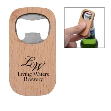 Image of 100 Custom Bamboo Bottle Opener
