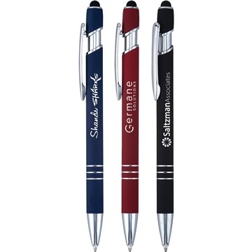 Image of 100 Promotional Textari Comfort Stylus Pen - Metal & Rubberized