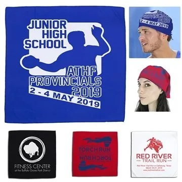 Image of 100 Promotional "THE COOLING BANDANA" Headband and Neck Wear - ...
