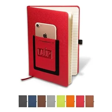Image of 25 Custom Leeman Roma Journal With Phone Pocket - 80 Sheets & ...