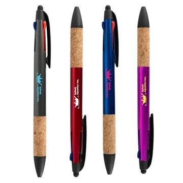 3 Color Pen w/ Cork Grip - Ballpoint