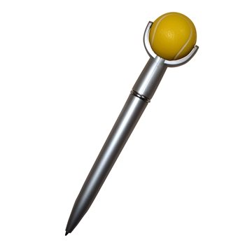 Image of 150 Customized Tennis Ball Squeeze Top Pen - Stress Relief